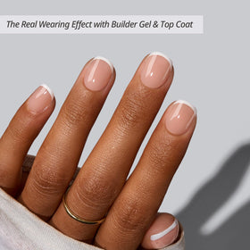 Faux ongles BTARTBOXNAILS tips français blancs vue latérale