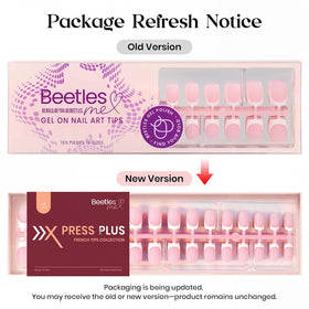 Faux ongles carrés roses Beetles, ambiance de nail art