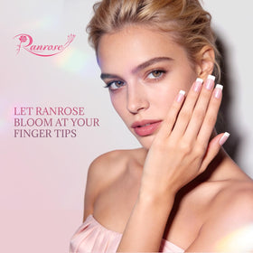 Faux ongles courts ranrose, facile à appliquer pour les débutants