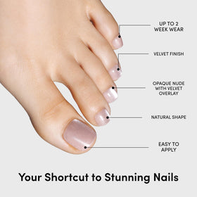 Faux ongles de pieds Glamnetic en emballage