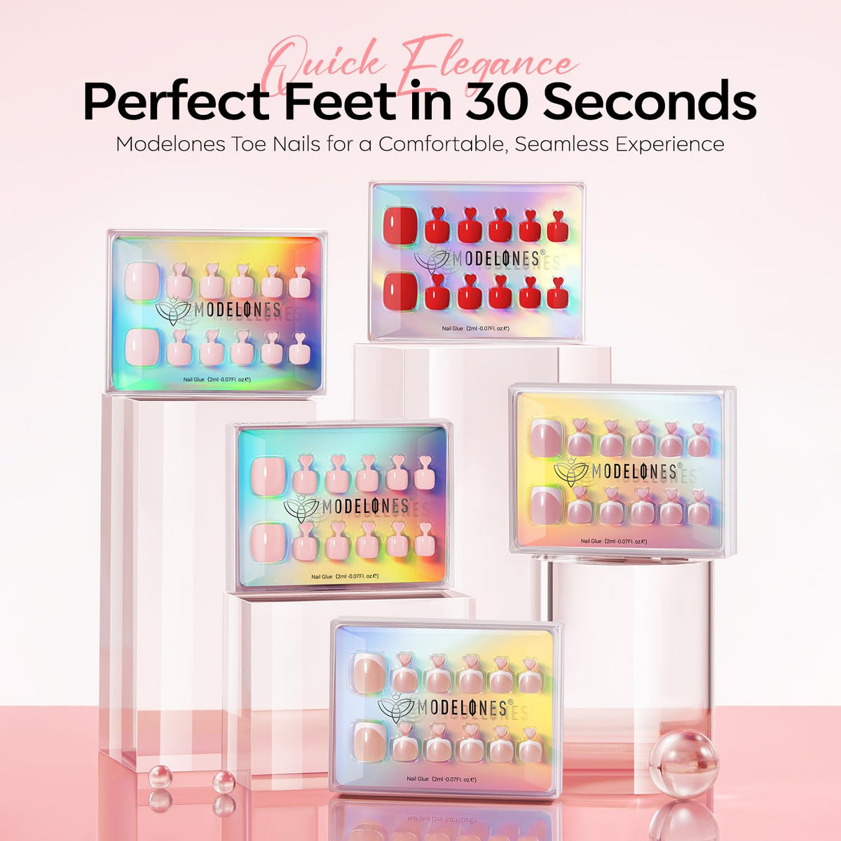 Faux ongles de pieds modelones en situation de vacances à la plage