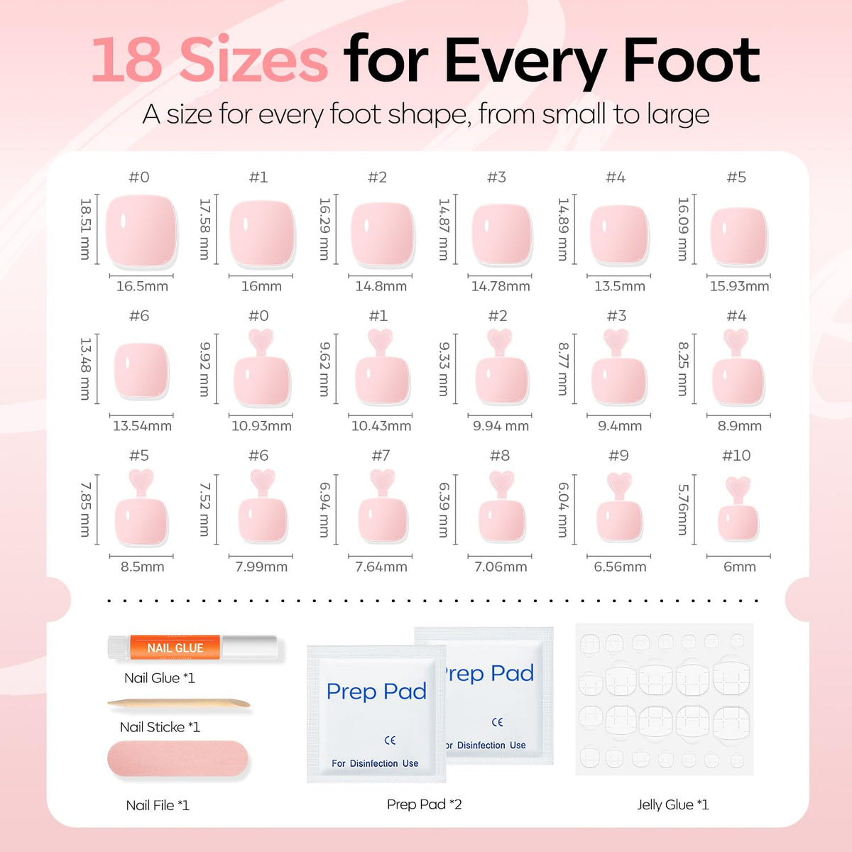 Faux ongles de pieds rose pâle portés avec des sandales