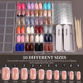 Faux ongles Fandamei dans une boîte de rangement pratique