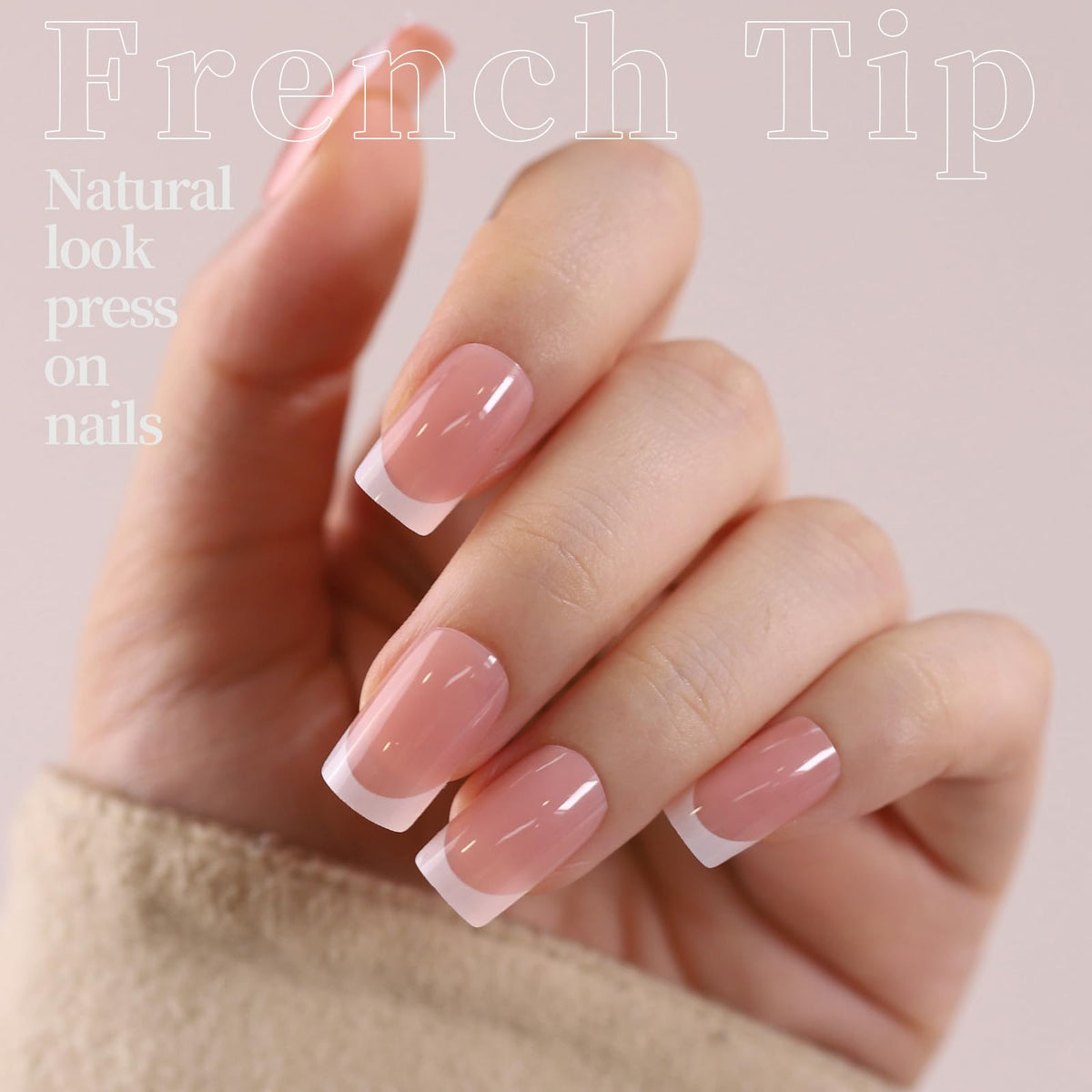 Faux ongles Fandamei en design français avec paillettes