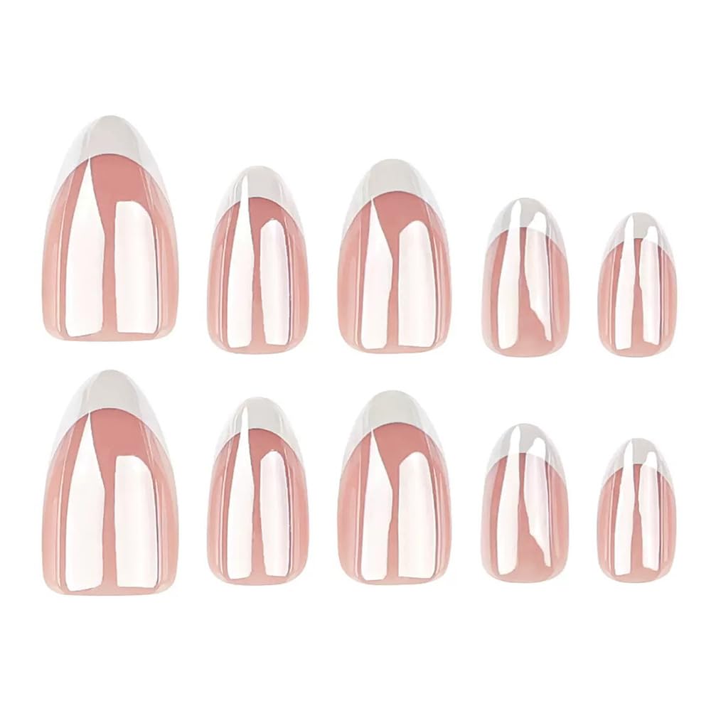 Faux ongles FJSMTOPl amande sur un fond blanc
