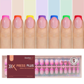 Faux ongles français Beetles en 7 couleurs avec packaging