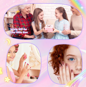 Faux ongles krofaue appliqués sur des petites mains