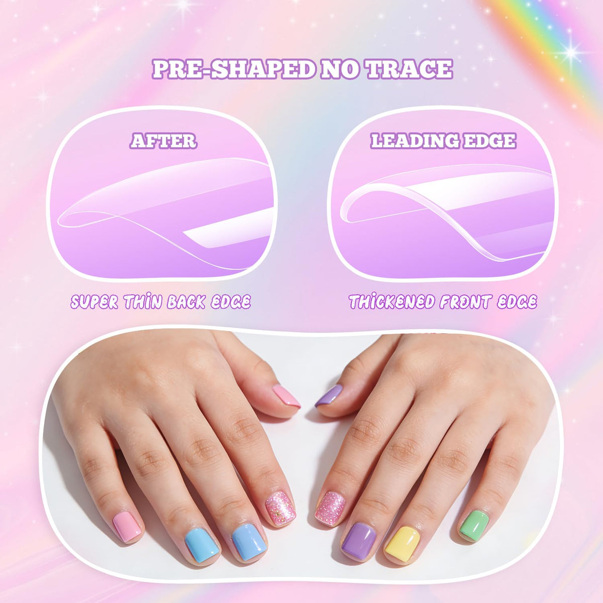 Faux ongles krofaue dans un emballage coloré