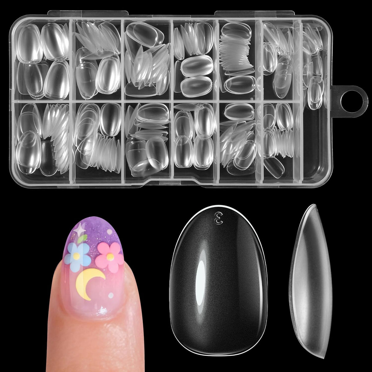 Faux ongles krofaue pour enfants en gel doux avec finition mate