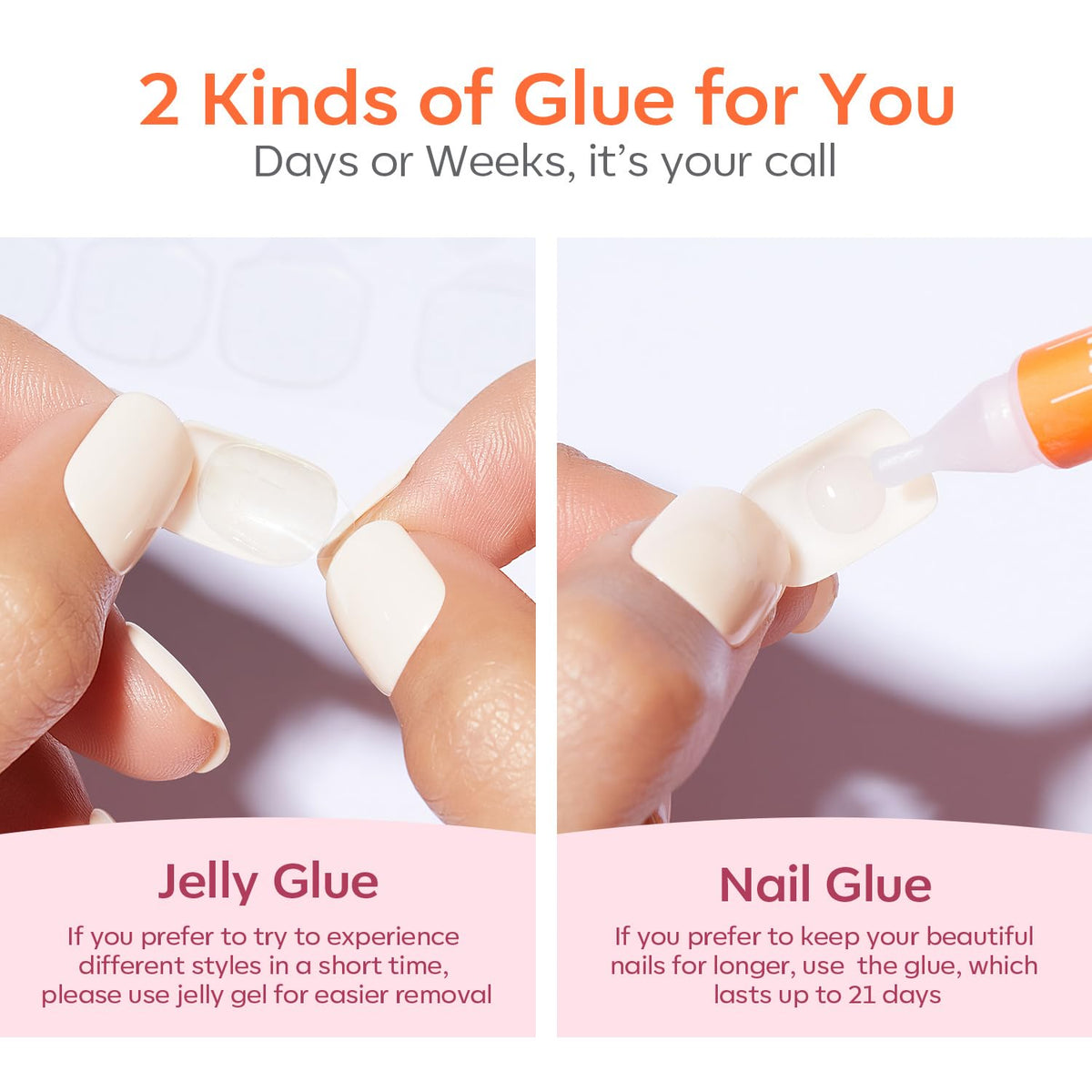 Faux ongles Modelones avec colle et accessoires