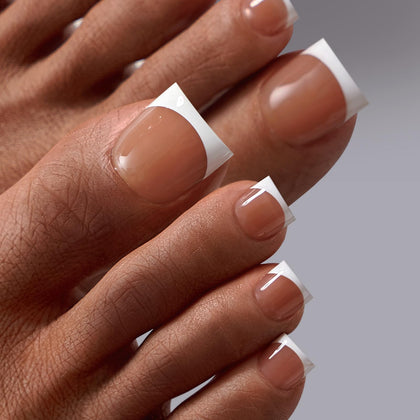 Faux ongles press on BTArtbox carrés en couleur naturelle