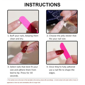 Faux ongles press-on CTTHNBD en situation, prêts pour une soirée