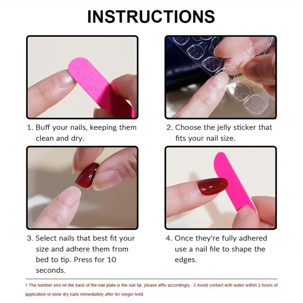 Faux ongles press on CTTHNBD présentés dans leur emballage