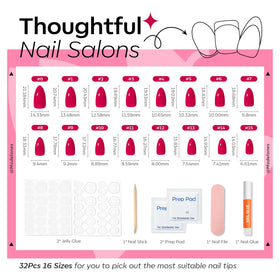 Faux ongles press on en forme d'amande sur une main