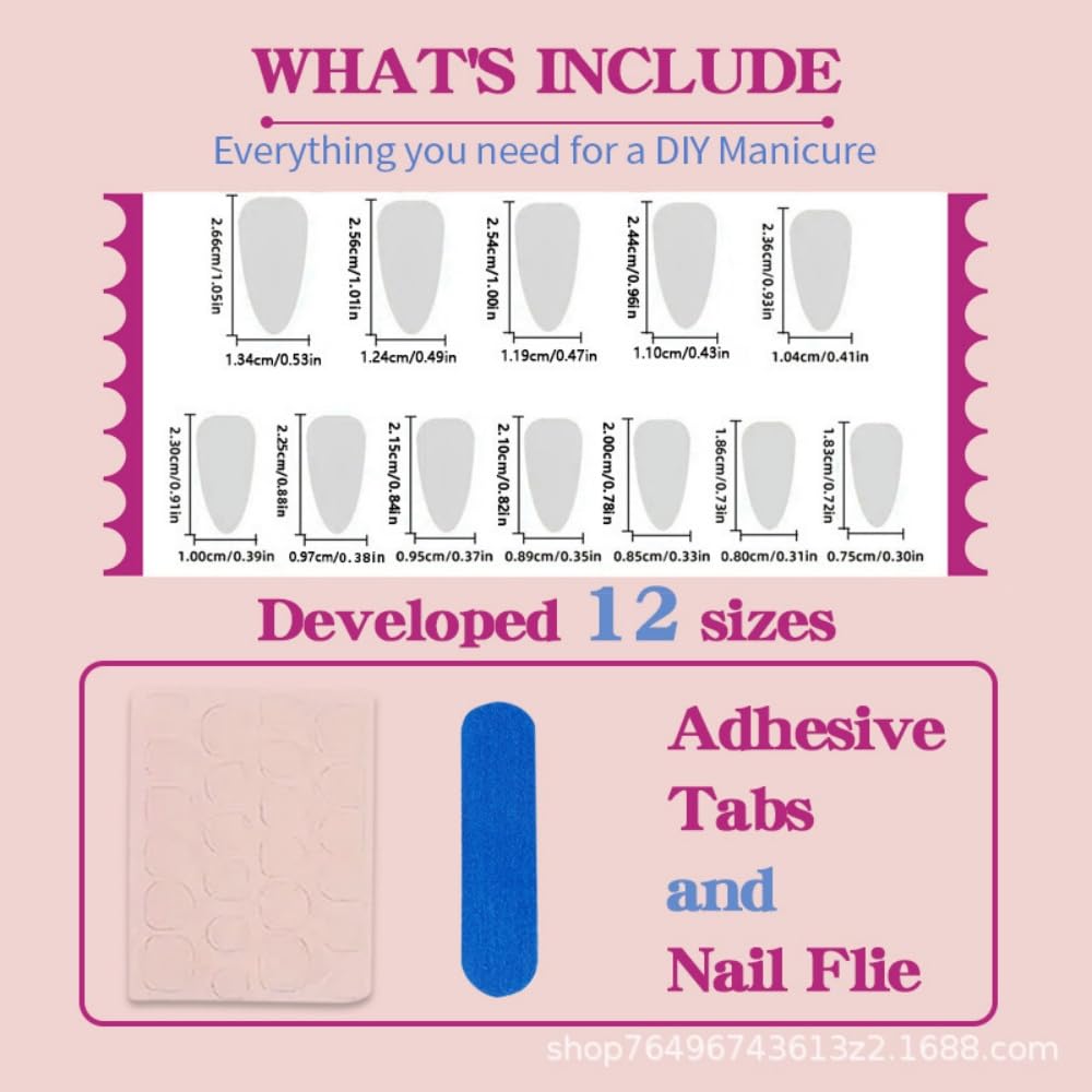 Faux ongles press-on en rose glossy sur fond neutre
