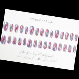 Faux ongles press-on LPOODDNU en forme d'amande avec autocollants de colle