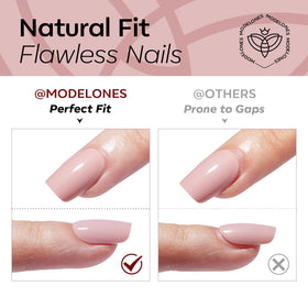 Faux ongles press-on modelones affichés dans leur emballage