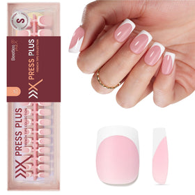 Faux ongles pressés Beetles 224 pièces en rose classique