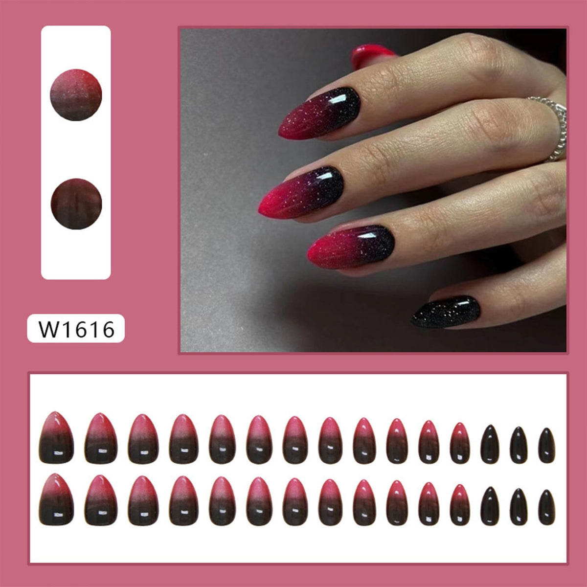 Faux ongles pressés FJSMTOPl dans leur emballage