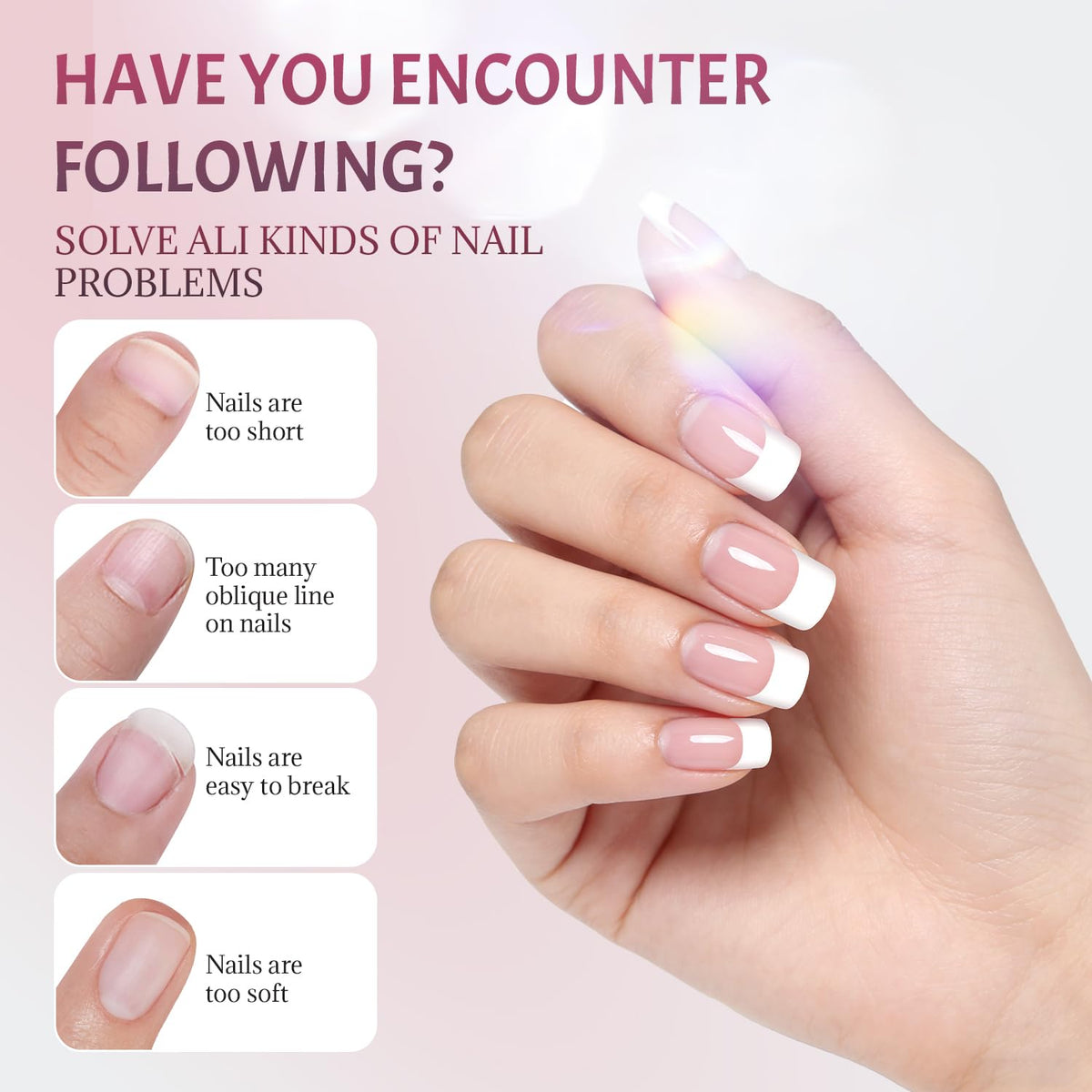 Faux ongles ranrose, mise en scène festive avec décoration