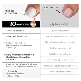 Faux ongles souples BTARTBOXNAILS, aspect naturel et élégant
