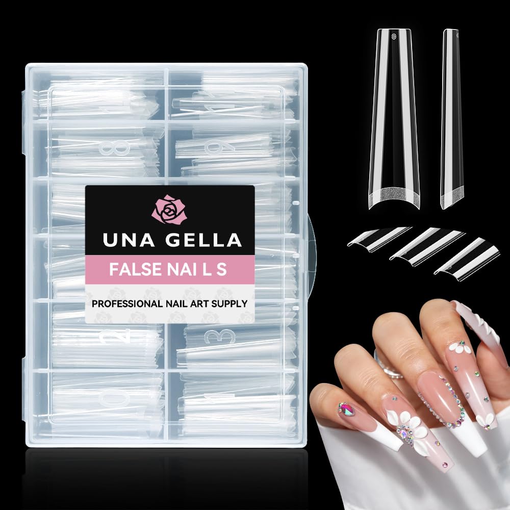 Faux ongles UNA GELLA Coffin Extra Long 216PCS vue de face