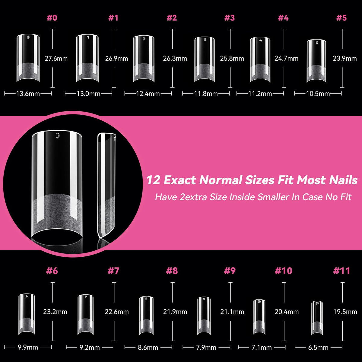Faux ongles UNA GELLA installés sur des mains