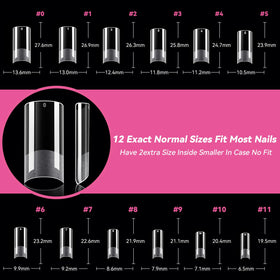 Faux ongles UNA GELLA installés sur des mains