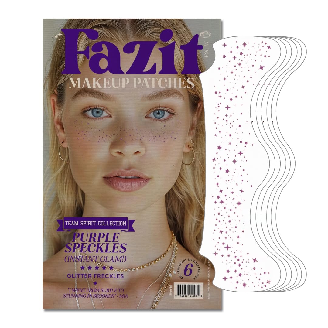Fazit patches de maquillage à paillettes dorées, vue de face