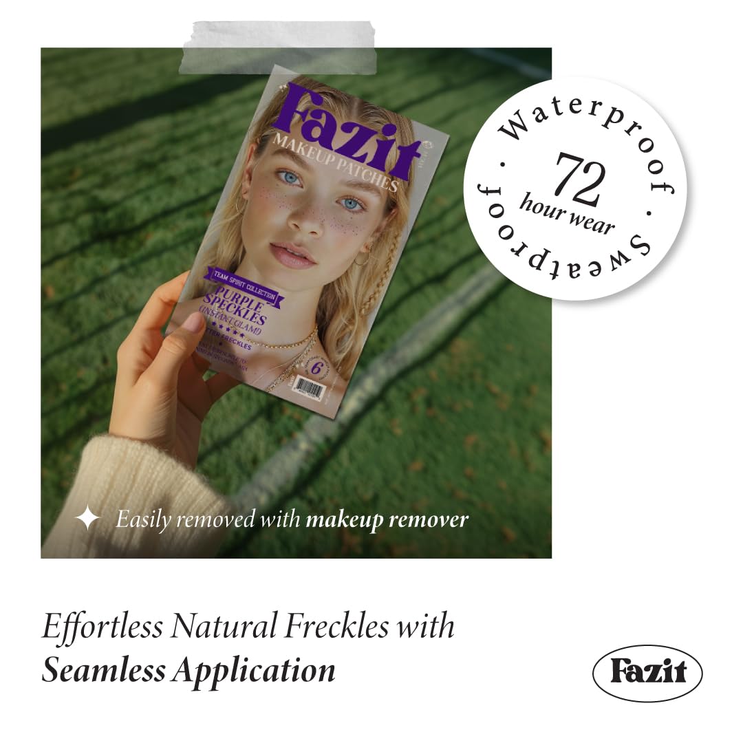 Fazit patches de maquillage à paillettes dorées, vue rapprochée