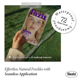 Fazit patches de maquillage à paillettes dorées, vue rapprochée