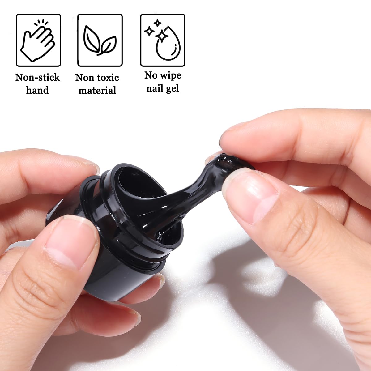 Fcozpjk Gel de Construction 3D Noir avec stylo en silicone