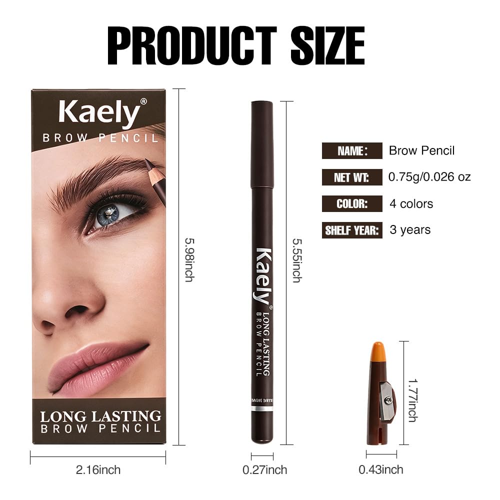 FeiCuiYun crayons à sourcils marron foncé avec échantillons de maquillage