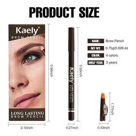 FeiCuiYun crayons à sourcils marron foncé avec échantillons de maquillage