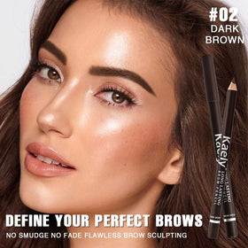 FeiCuiYun crayons à sourcils marron foncé avec taille-crayon