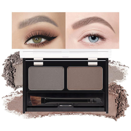 FeiCuiYun Poudre à Sourcils Medium Brown et Gris face avant