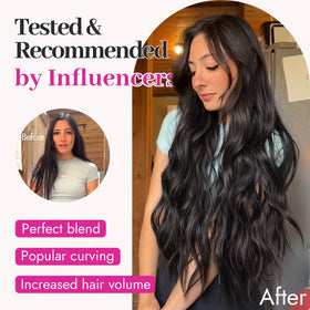 Femme appliquant des extensions KooKaStyle avec facilité