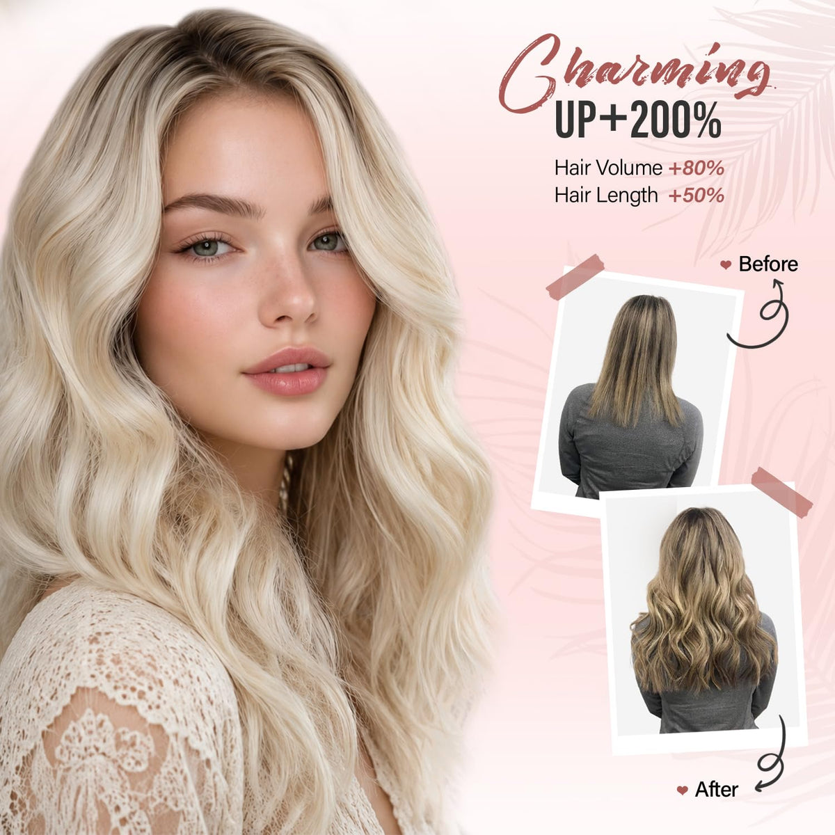 Femme portant des extensions capillaires ZQIAN BEAUTY