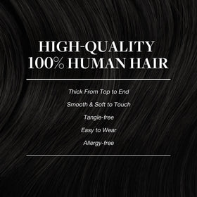 Femme portant des extensions cheveux GOO GOO clip-in