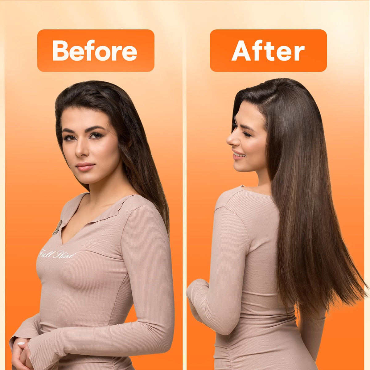 Femme portant des extensions de cheveux Full Shine lors d'un événement spécial