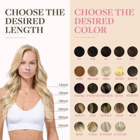 Femme portant des extensions de cheveux GOO GOO balayage blond