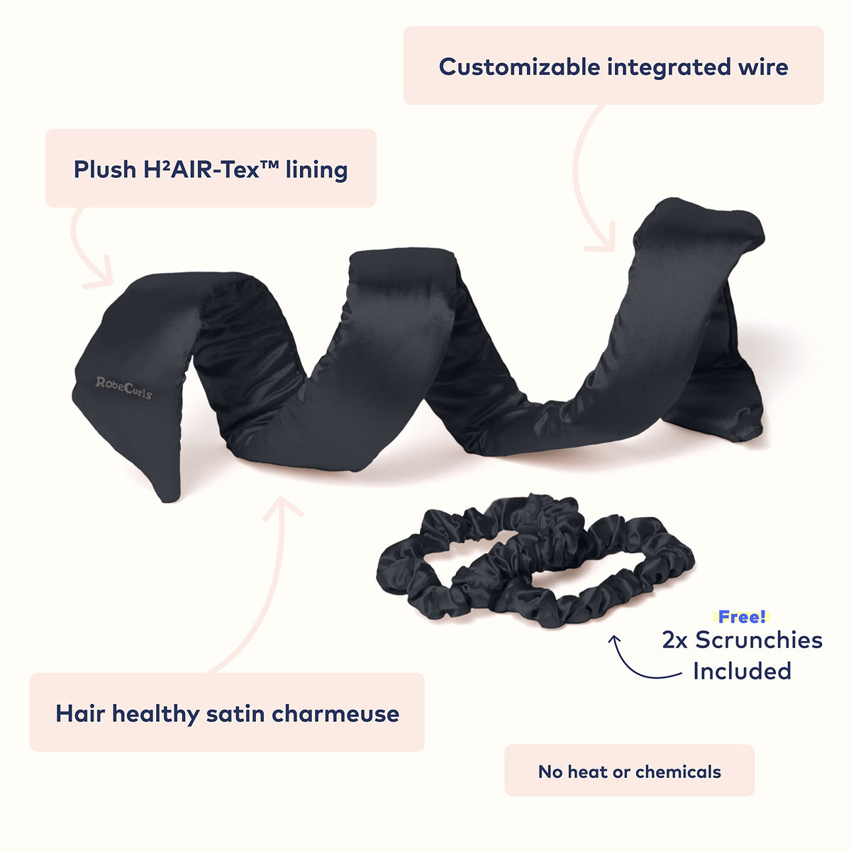 Femme portant le bandeau RobeCurls pour des boucles élégantes