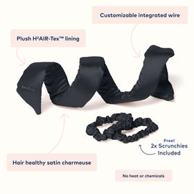 Femme portant le bandeau RobeCurls pour des boucles élégantes