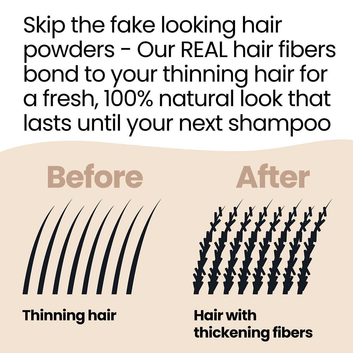 Femme utilisant Hair Illusion pour couvrir les zones clairsemées