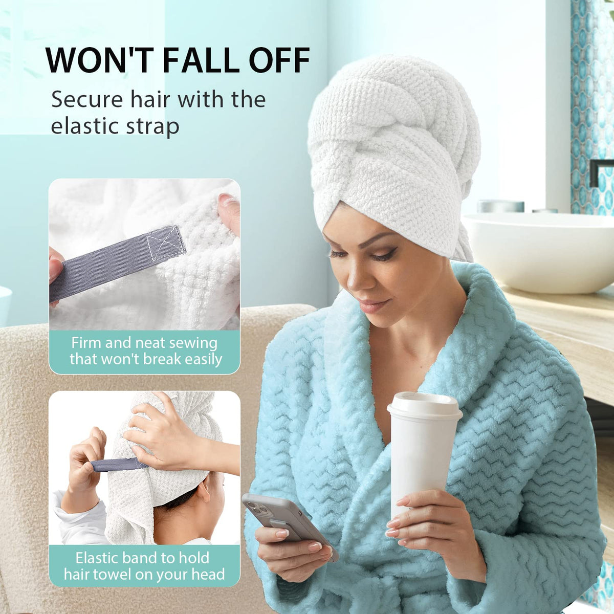 Femme utilisant la serviette microfibre YFONG pendant sa routine de soins