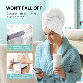Femme utilisant la serviette microfibre YFONG pendant sa routine de soins