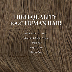 Femme utilisant les extensions capillaires GOO GOO pour un look naturel