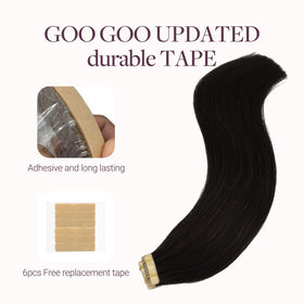Femme utilisant les extensions de cheveux GOO GOO dans un style bouclé