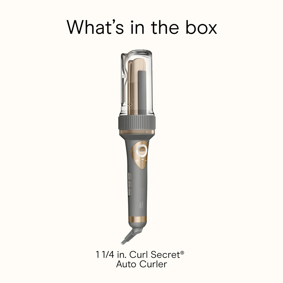 Fer à boucler Conair Curl Secret sur fond neutre