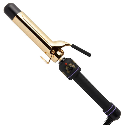 Fer à friser 24K Or HOT TOOLS vue de face avec baril en or